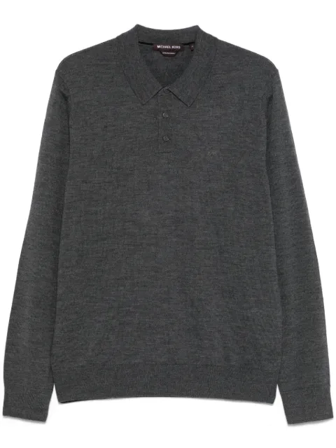 Michael Kors merino-wool polo shirt Grey CF460F67AP