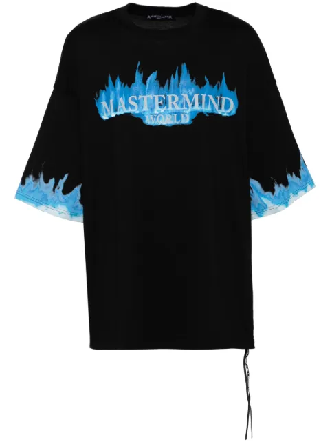 Mastermind World logo-print T-shirt Black MW21S07TS034014M