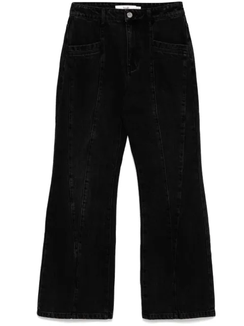 b+ab washed flared jeans Black 4W219AS