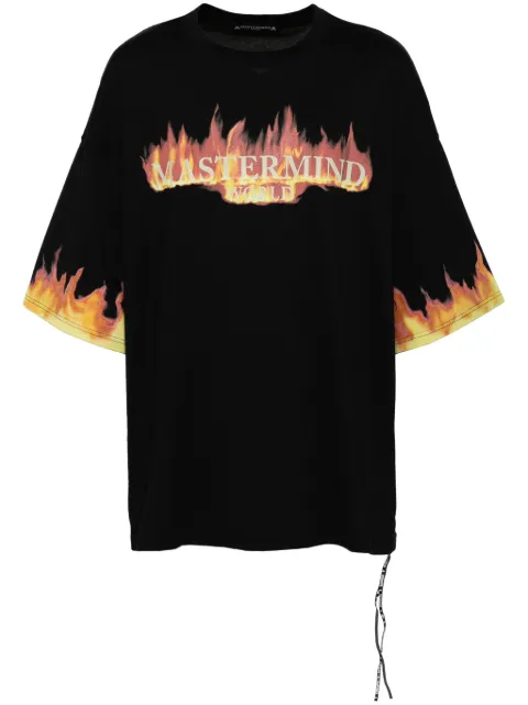 Mastermind World logo-print T-shirt Black MW21S07TS034014M