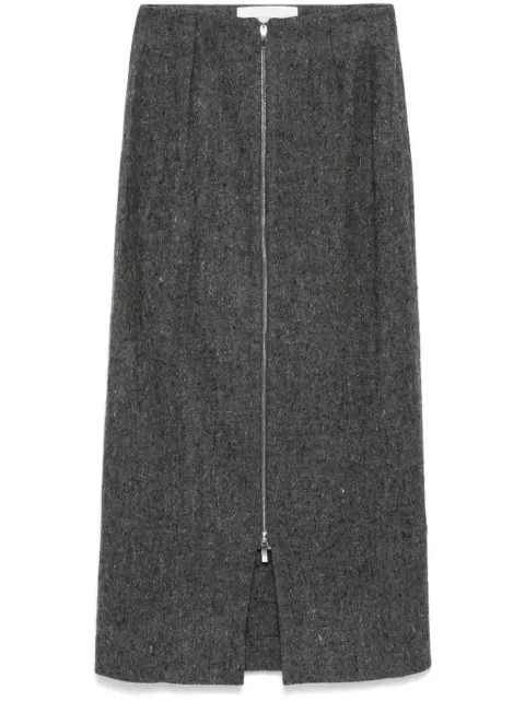 Conner Ives reconstituted military blanket skirt Grey 526