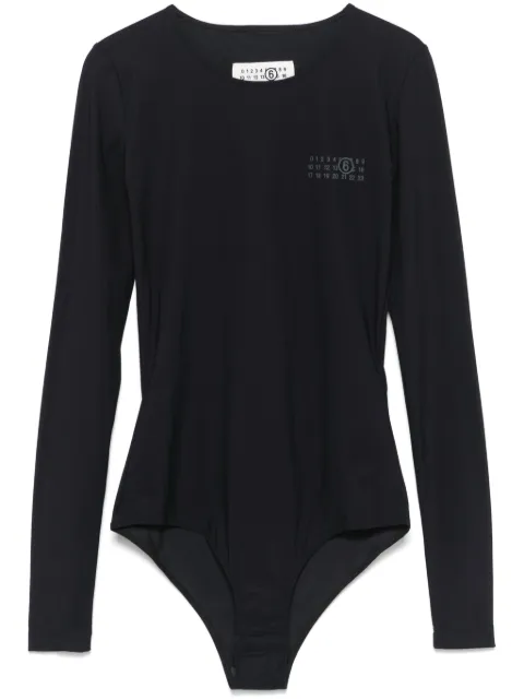 MM6 Maison Margiela numbers-motif bodysuit Black S52NA0068S20518