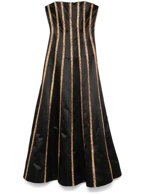 JEAN-LOUIS SABAJI strapless A-line maxi dress Black 6001145