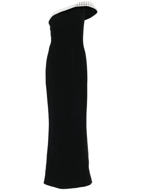 JEAN-LOUIS SABAJI crystal-embellished crepe dress Black 600113