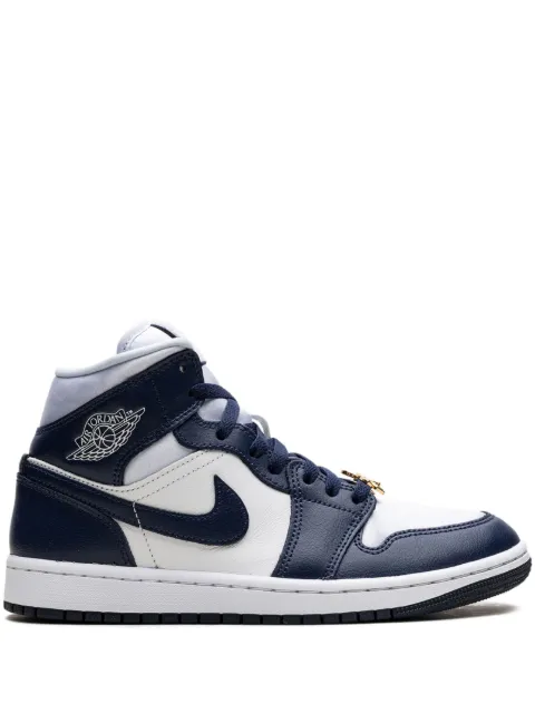 Jordan Air Jordan 1 Mid "Football Grey/White/Midnight Navy" sneakers Blue FZ8777044