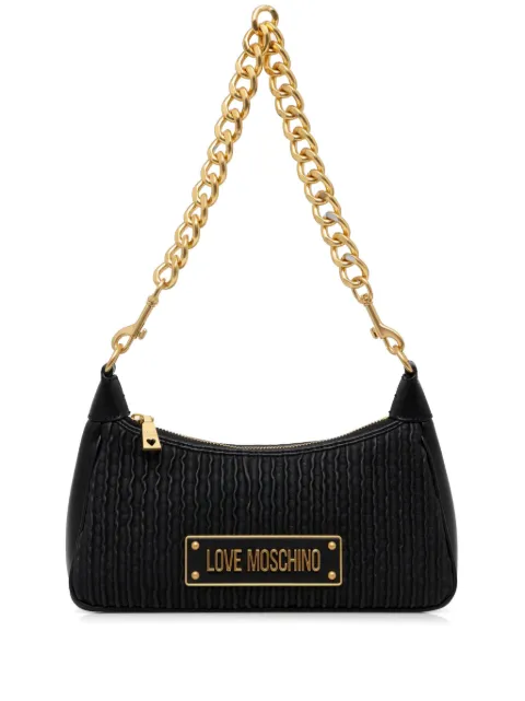 Love Moschino logo-plaque tote bag Black JC4357PP0L