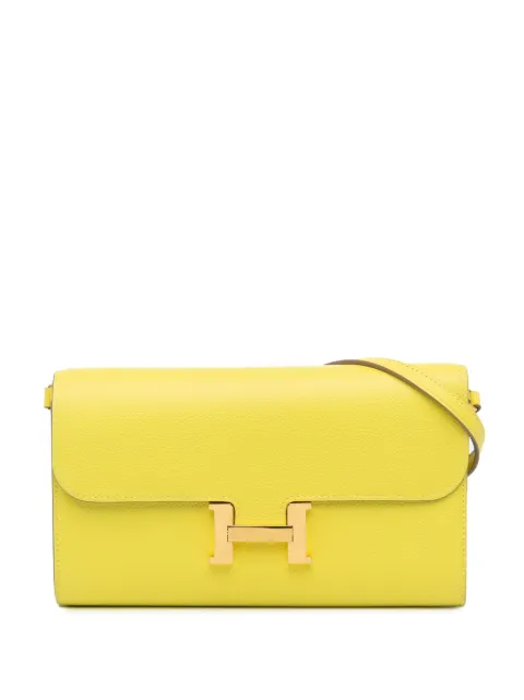 Hermès Pre-Owned 2022 Evercolor Constance Wallet To Go crossbody bag Yellow X1VOM7IQRMGC5WH5