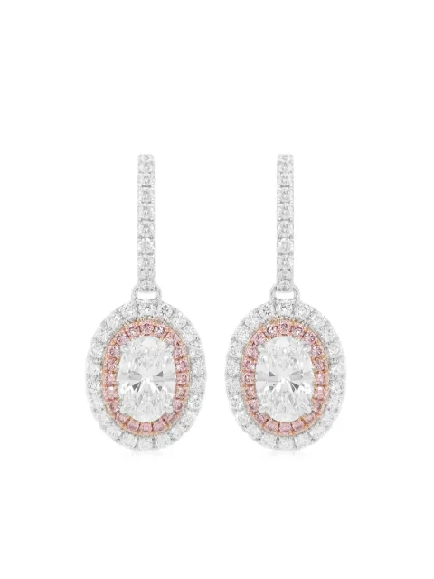 HYT Jewelry 18kt white gold diamond drop earrings Silver E277HR