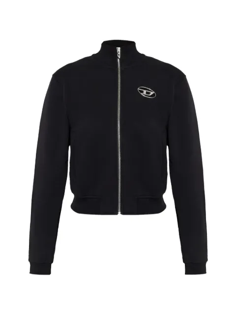 Diesel zip-up sweatshirt with cut-out logo Black A168420BMBJ