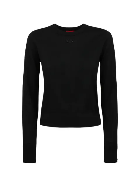 Diesel wool jumper with cut-out logo Black A174980DCCH