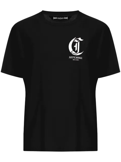 Just Cavalli logo-print T-shirt Black 77OAHT05CJ500