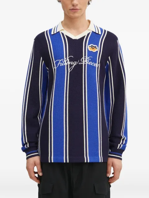 Filling Pieces striped polo-neck sweater Blue 91099041925