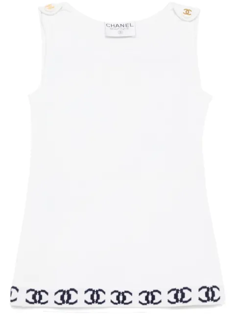 CHANEL Pre-Owned 1990-2000s sleeveless top White XX91609