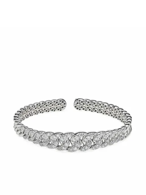 Jewels Aficionado 18kt white gold diamond cuff bracelet Silver JBG340621A