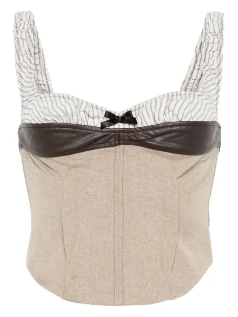Elena Velez corset-style top Brown YR005TP02