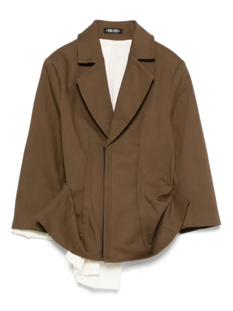 Elena Velez double-breasted jacket Green YR005OW01