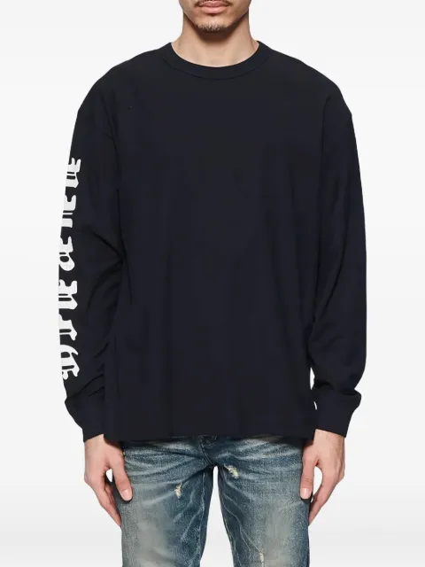 Purple Brand cotton long sleeve T-shirt Black P204JBSS424