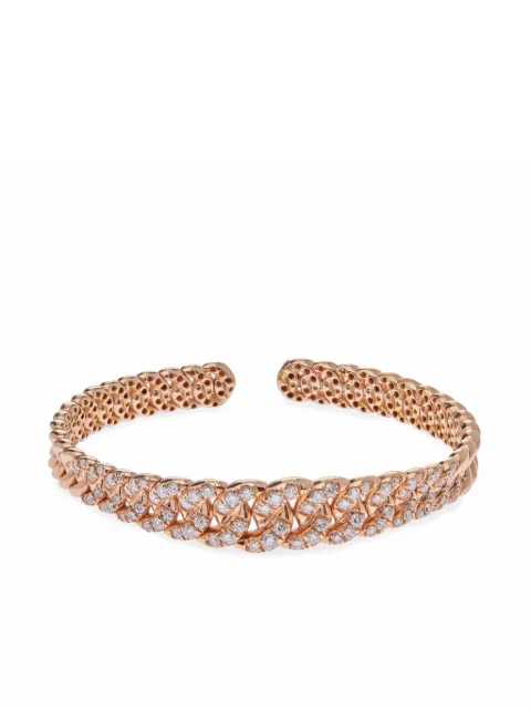 Jewels Aficionado 18kt rose gold diamond cuff bracelet Pink JBG34060D2