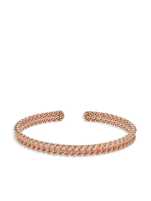 Jewels Aficionado 18kt rose gold diamond cuff bracelet Pink JBG293596E