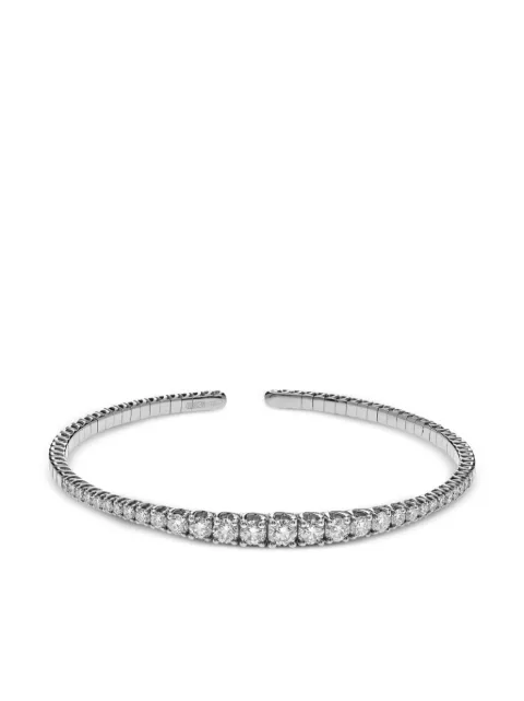 Jewels Aficionado 18kt white gold diamond cuff bracelet Silver JBG16148F3