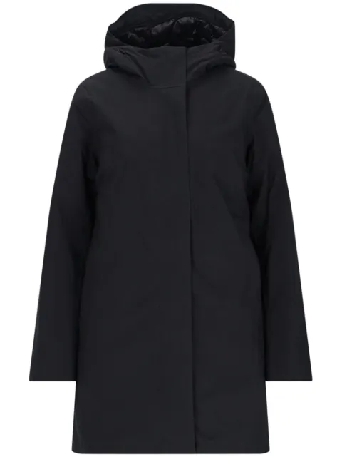 K-Way hooded zipped parka coats Black K5136DW