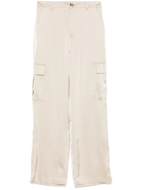 DKNY high-rise satin trousers Neutrals DJ4P3011