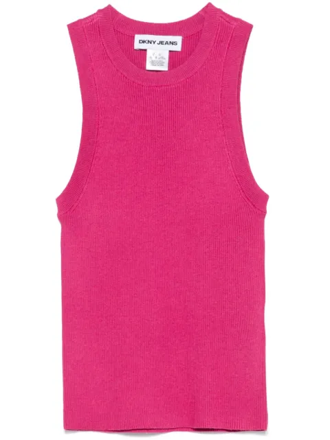 DKNY ribbed-knit tank top Pink DJ4R0411