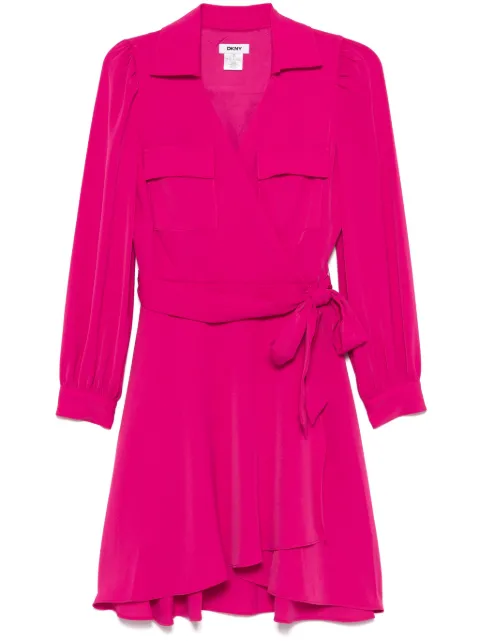 DKNY belted wrap dress Pink DD3K7484