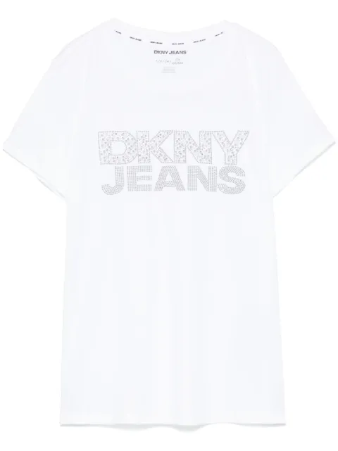 DKNY studded-logo T-shirt White DJ4T1333