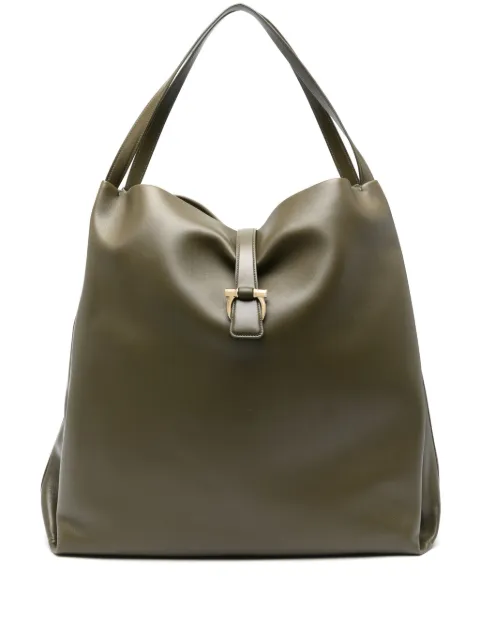Ferragamo leather shoulder bag Green 777344