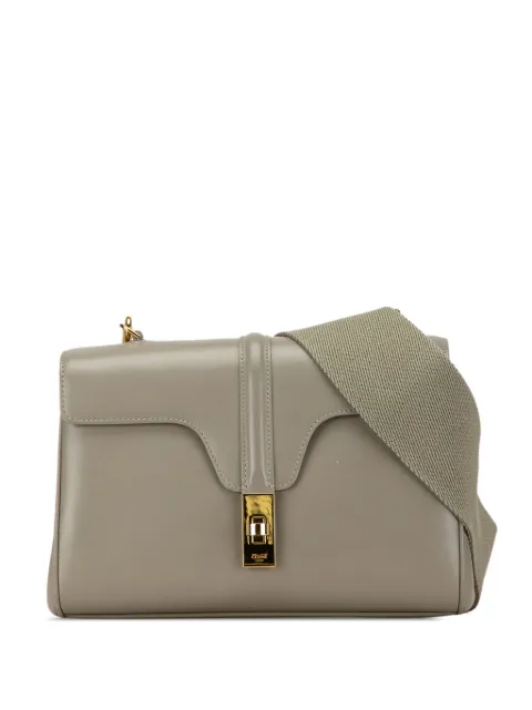 Celine Pre-Owned 2021 Teen Smooth Calfskin Soft 16 crossbody bag Green PWLP44I5J446ZQQ4