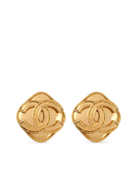 CHANEL Pre-Owned 1994 CC clip-on earrings Gold ER026181
