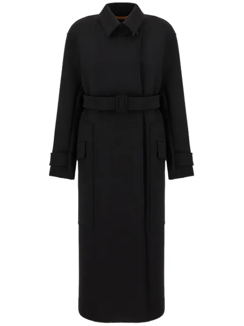 Max Mara belted long coat Black TRAU