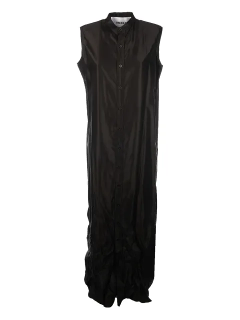OMBRA MILANO sleeveless button-fastening shirt dress Black OMUD2002CV2631