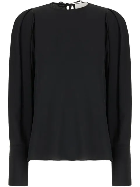 Erika Cavallini silk blouse Black P3WT10