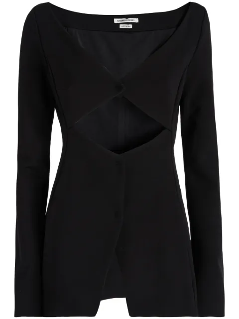 ALESSANDRO VIGILANTE cut-out blazer Black VEWW15005AVWE001