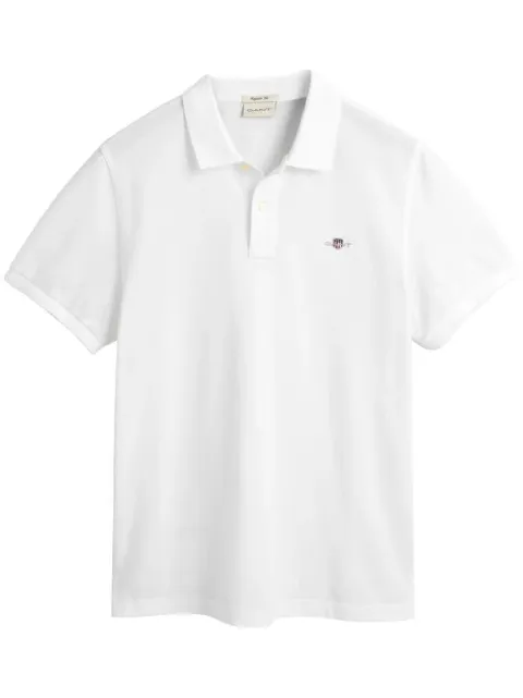 Gant logo-embroidered polo shirt White 002210