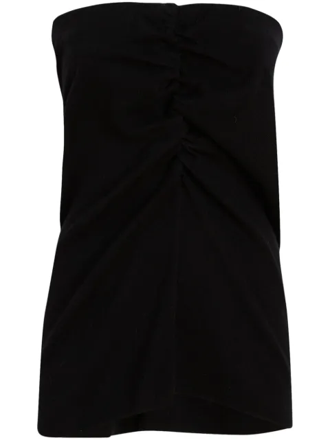 Akep ruched tube top Black 23FWKD12017