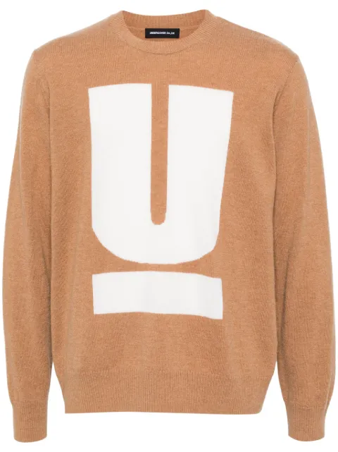 Undercover logo-print jumper Brown UB0D49011