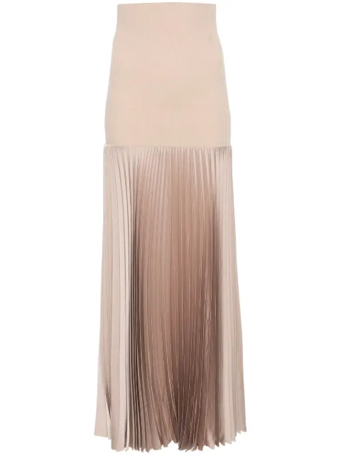 D.Exterior pleated midi skirt Neutrals 59712