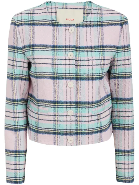 jucca approved checked jacket Pink J375300708