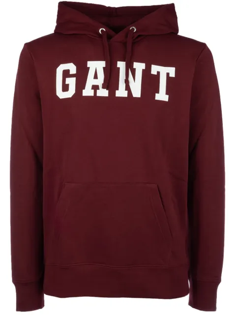 Gant logo-print hoodie Red 23032003214