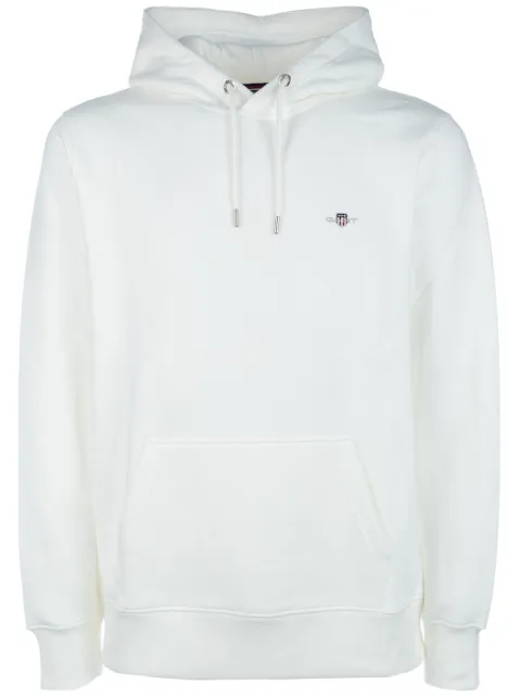 Gant logo-embroidered hoodie White 23032007058
