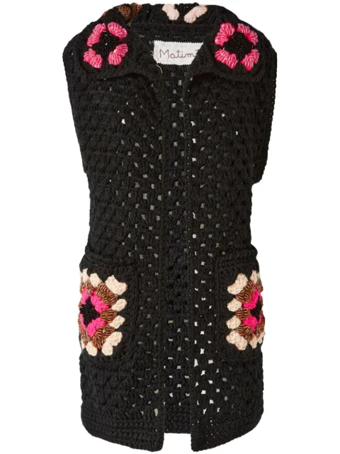Matimì Molly crochet-knit vest Black MOLLY