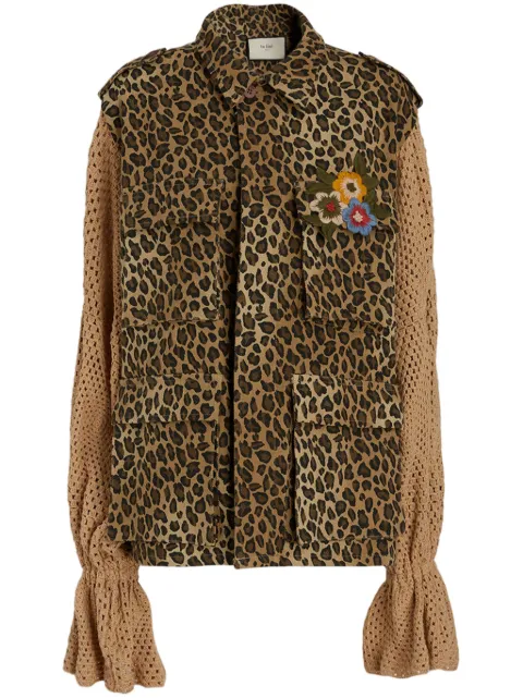 tu lizé leopard-print jacket Brown TZSSJ008