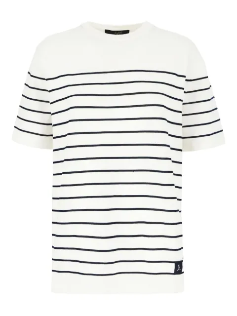 Seafarer striped short-sleeved T-shirt White SMM0037MCF0016