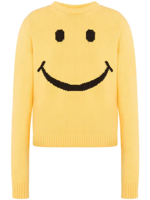 Moschino x Smiley cotton blend sweater Yellow A09240507