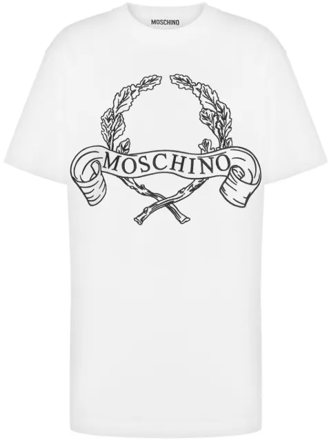 Moschino logo-print T-shirt White A07120541