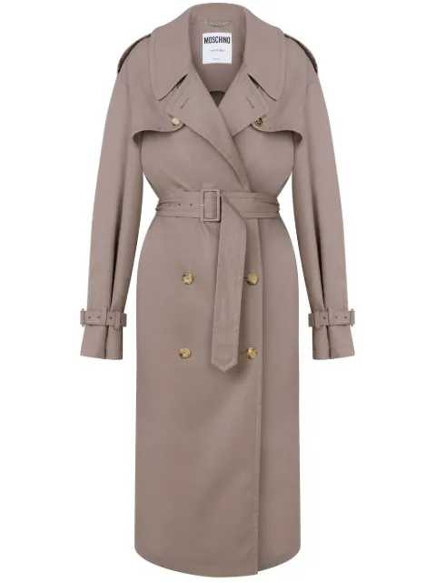 Moschino gabardine trench coat Brown V06010513