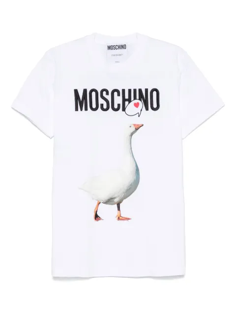 Moschino logo-print T-shirt White A07150541